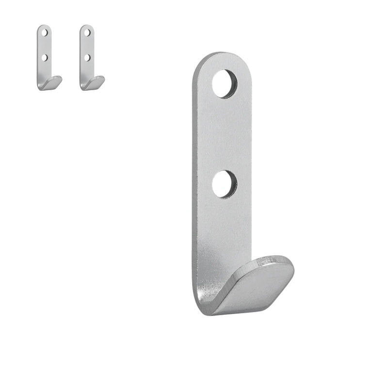 2x Garderobenhaken Kleiderhaken 52x13 mm Camping Küchenhaken, Wandhaken Metall