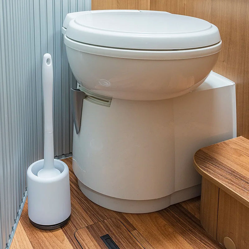 Toilettenbürste + Halter, Befestigung Silikon Klobürste für Wohnwagen, Wohnmobil