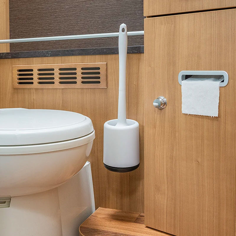 Toilettenbürste + Halter, Befestigung Silikon Klobürste für Wohnwagen, Wohnmobil