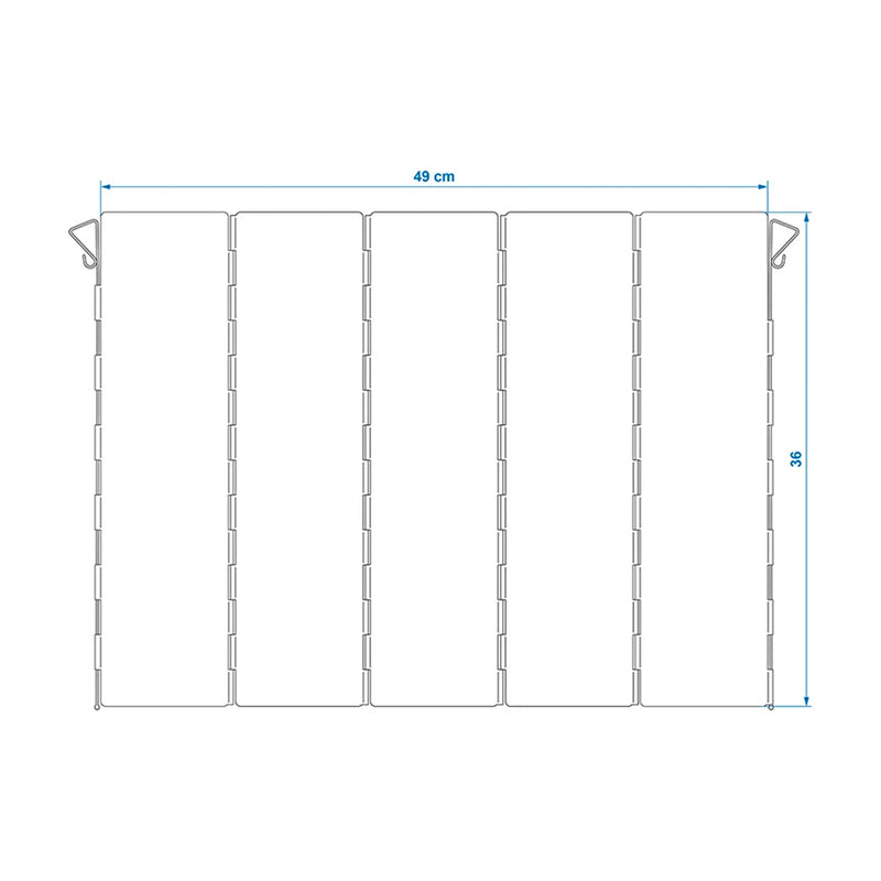 Koch-Windschutz für Gaskocher Camping Aluminium Windschutz faltbar 49 x 36 cm