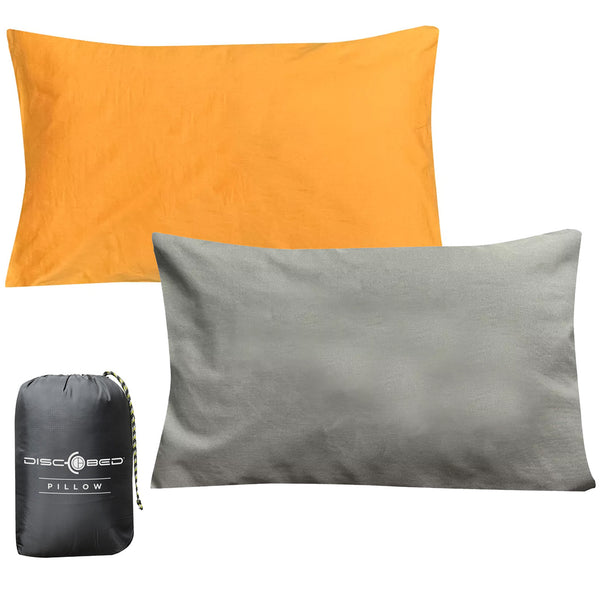 Disc-O-Bed Camping Kissen Pillow - orange/grau - Kopfkissen Reisekissen Outdoor