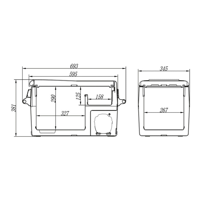 Kühl- und Gefrierbox 30L tragbar 12/24V Mini Kompressor Kühl-/Gefrierschrank