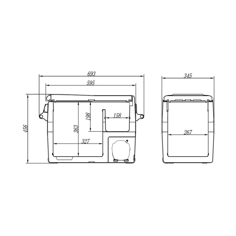 Kühl- und Gefrierbox 40L tragbar 12/24V, mini Kompressor Kühl-/Gefrierschrank