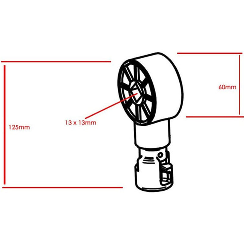 Thule Kurbelgetriebe für Omnistor 5200, 5002, 5003, V10 Markisen-Ersatzteile