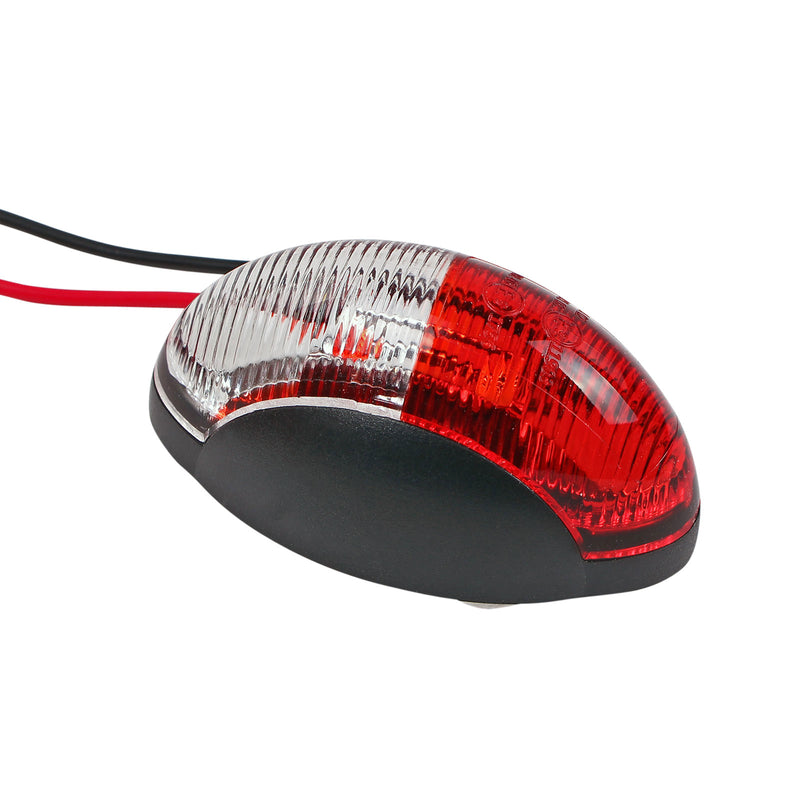 Umrissleuchte LED rot/weiß 60x34 mm, 12 - 30 Volt, LED
