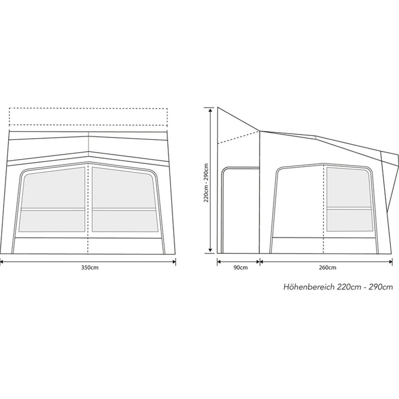 Outdoor Revolution Luftvorzelt Esprit Pro X 350 M Vorzelt freistehend Wohnmobil