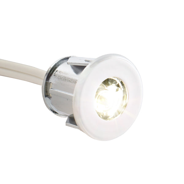 Einbaustrahler 12V Mini LED-Spot 50lm Leuchte Chrom für Wohnwagen, Wohnmobil