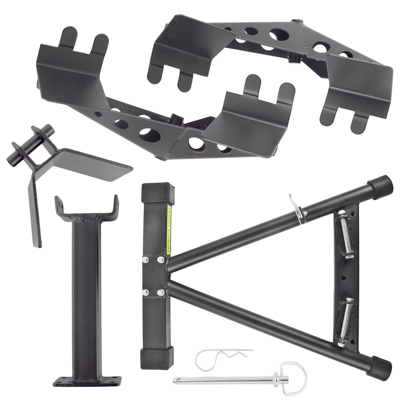 Stahl Motorradwippe Vorne Radgröße 17"-21" Set inkl. Motorradgarage Abdeckplane