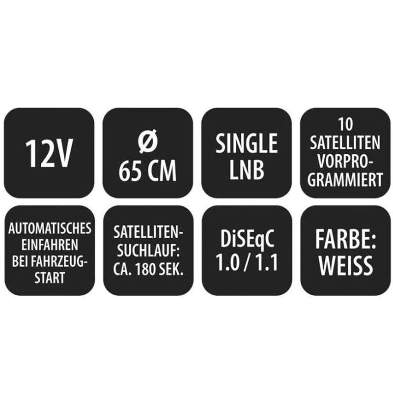 Carbest X65 MultiSat - automatische Sat-Anlage Single LBN - Wohnmobil, Wohnwagen