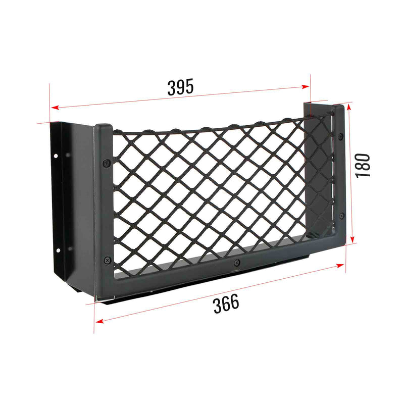 Netzablagefach M 366 x 180 mm x 80 mm + Abstandshalter