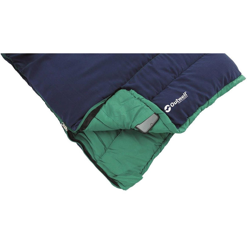 Outwell Schlafsack CHAMP Kids, Ocean Blue 150x70cm Deckenschlafsack Decke