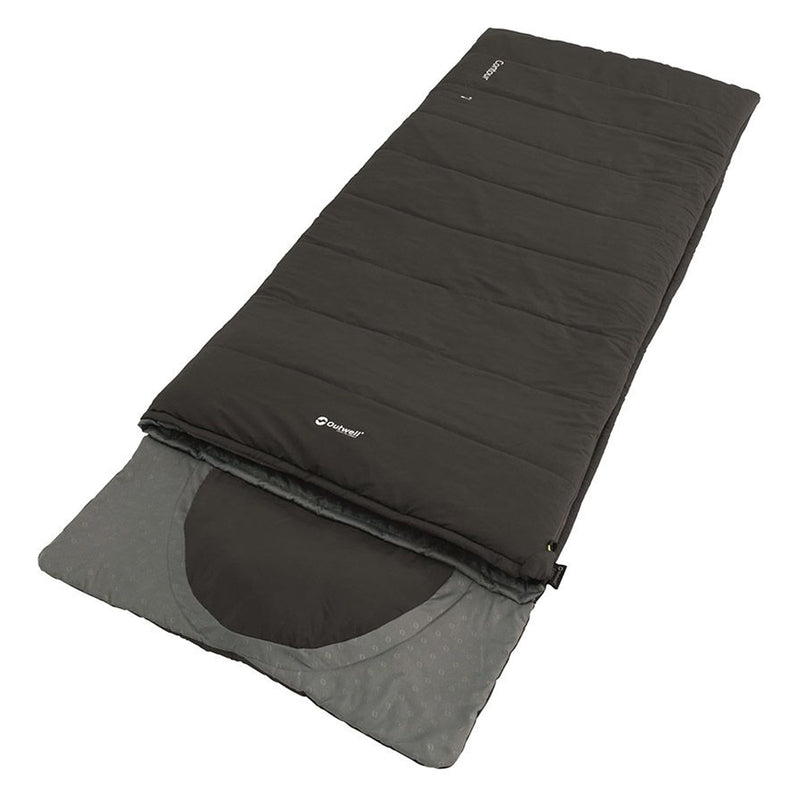 Outwell Deckenschlafsack Contour Midnight Black, Rechts, 220x85cm, Schlafsack