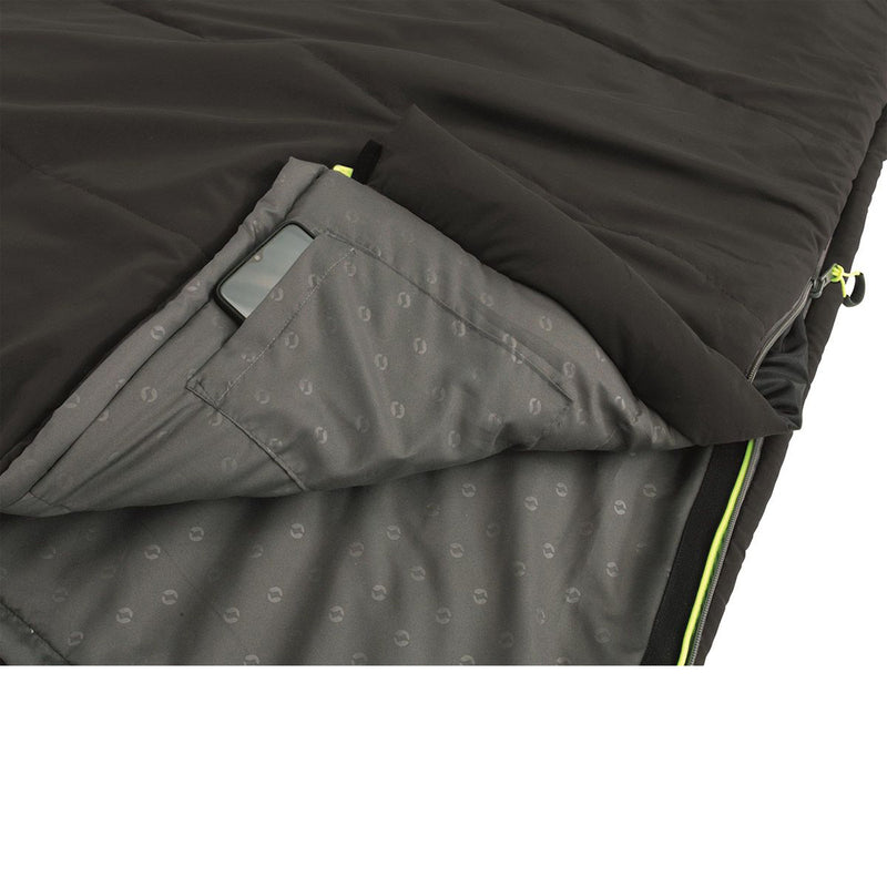 SET 2x Deckenschlafsack Contour Midnight Black, 220x85cm, 2-Personen Schlafsack