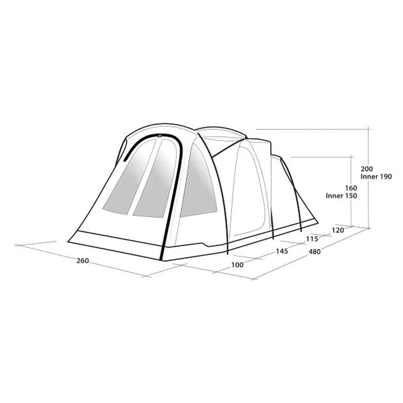 Outwell SPRINGWOOD 4SG Tunnelzelt 4 Personen Campingzelt Familienzelt Zelt