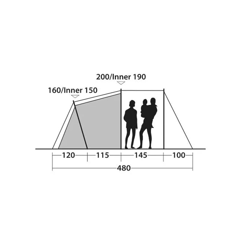 Outwell SPRINGWOOD 4SG Tunnelzelt 4 Personen Campingzelt Familienzelt Zelt