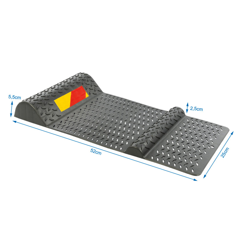 2x Parkmatte Grau 52 x 25 cm selbstklebend rutschfest Einparkhilfe