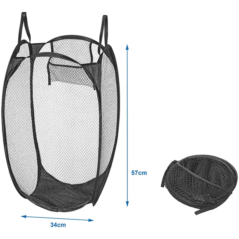 Faltbarer Wäschekorb Pop-Up Wäschesack Wäschebeutel 34x34x57cm Camping Wohnwagen