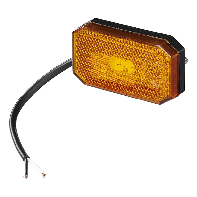 2er Set LED Seitenmarkierungsleuchte 12/24V – Orange, 80x44 mm, wasserdicht & E-Typ geprüft