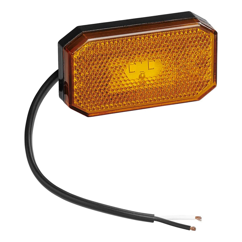 LED Seitenmarkierungsleuchte 12/24V – Orange, 80x44 mm, wasserdicht & E-Typ geprüft