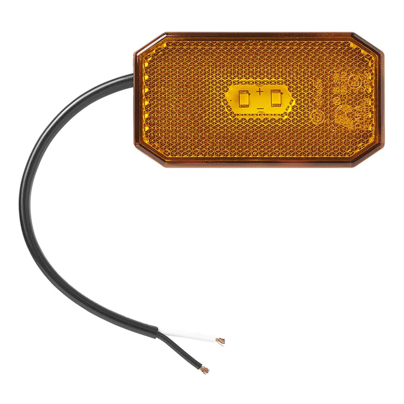 2er Set LED Seitenmarkierungsleuchte 12/24V – Orange, 80x44 mm, wasserdicht & E-Typ geprüft