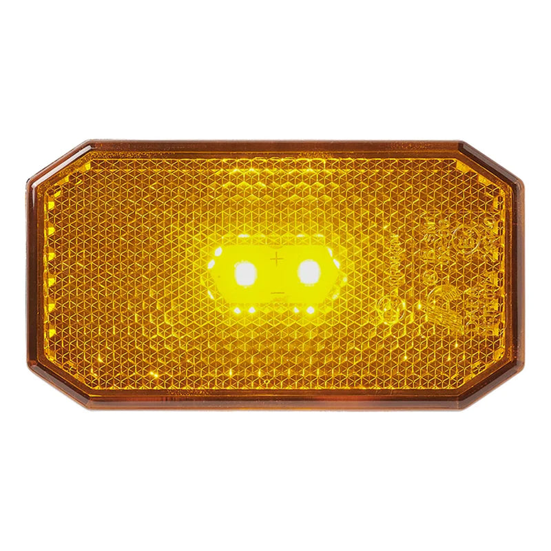 LED Seitenmarkierungsleuchte 12/24V – Orange, 80x44 mm, wasserdicht & E-Typ geprüft