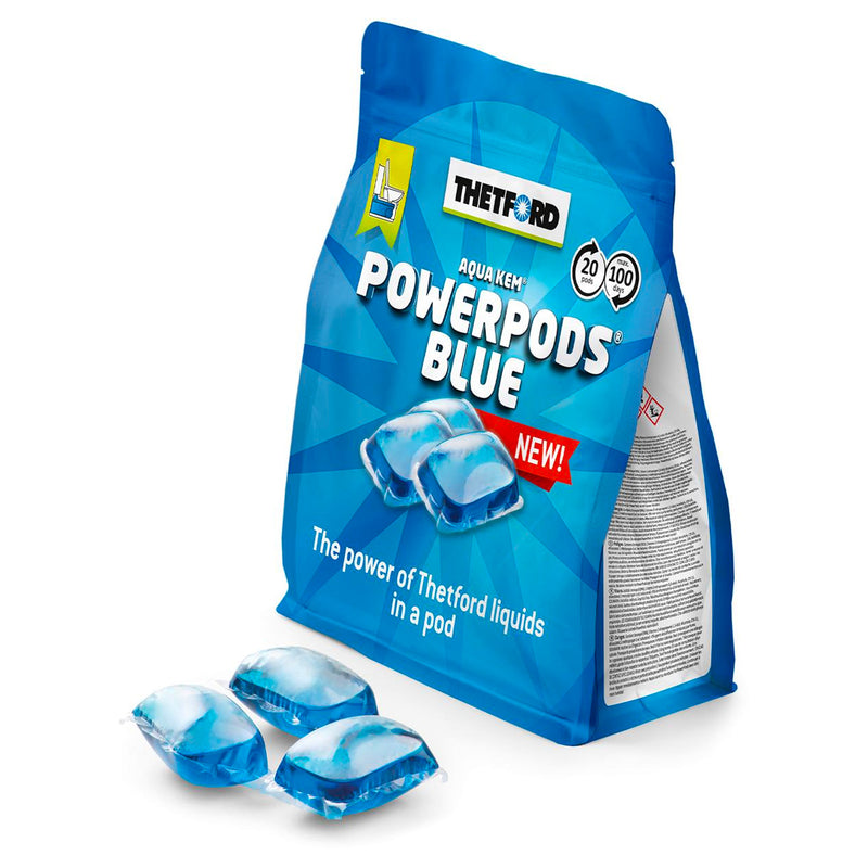 Thetford Aqua Kem PowerPods Blau, Sanitärzusatz für Campingtoiletten Chemie