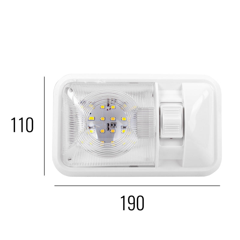 Aufbauleuchte 4er Set 24-Leds, 12V, 320lm, 38x208x127mm, Kunststoff