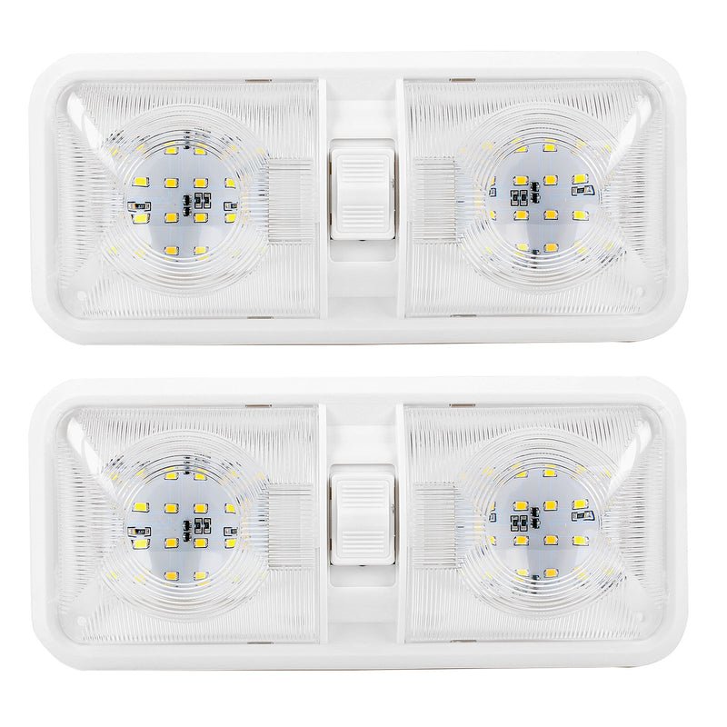 Aufbauleuchte 48-Leds 2er Set, 12V, 640lm, 38x288x127mm, Kunststoff