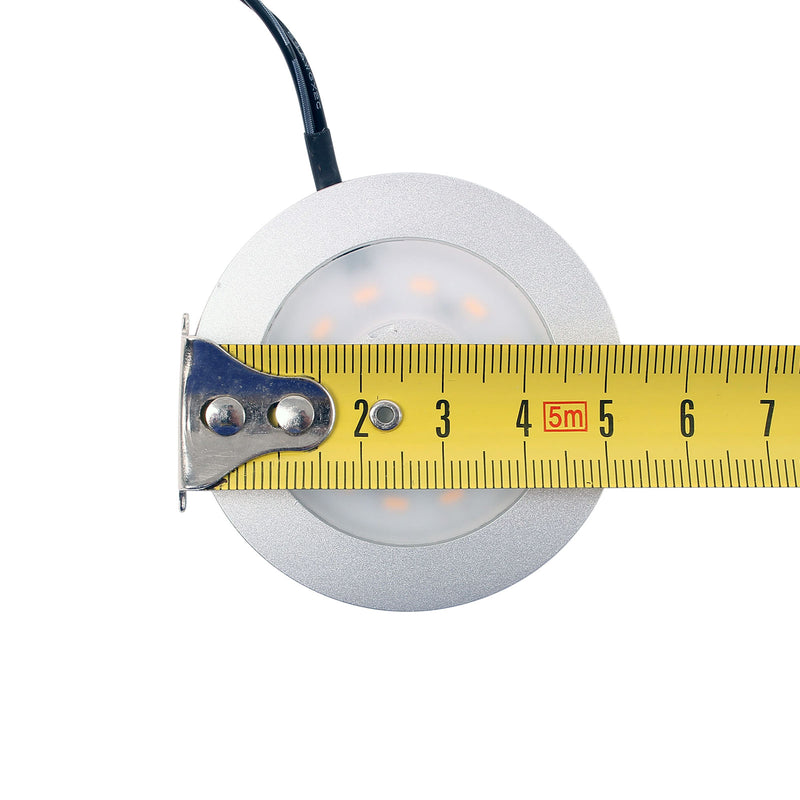 2er Set Aufbauspot 12 LED 240l, 12V-3,4W, Ø55x5,0mm