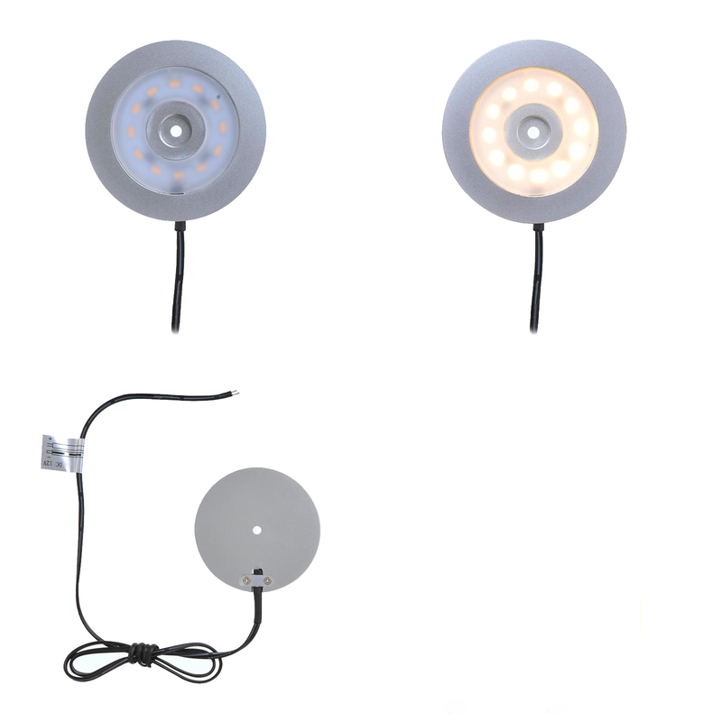 4er Set Aufbauspot 12 LED 240l, 12V-3,4W, Ø55x5,0mm