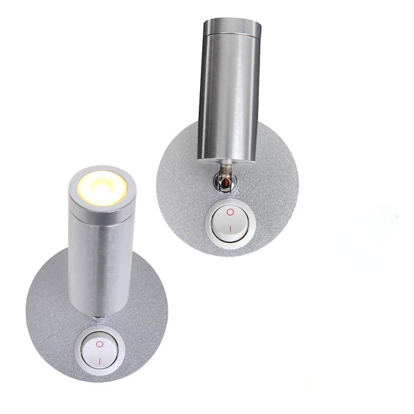 2er Set Aufbauspot 1 LED schwenkbar 12v, 120lm, Ø65x65-130mm