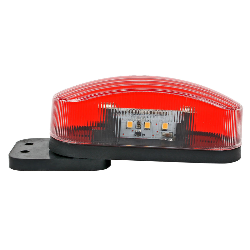 Umrissleuchte LED rot/weiß 98x42x38 mm, 12 Volt, 2 Watt, 6 LED links