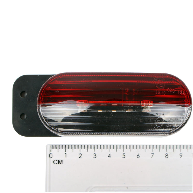 Umrissleuchte LED rot/weiß 98x42x38 mm, 12 Volt, 2 Watt, 6 LED links