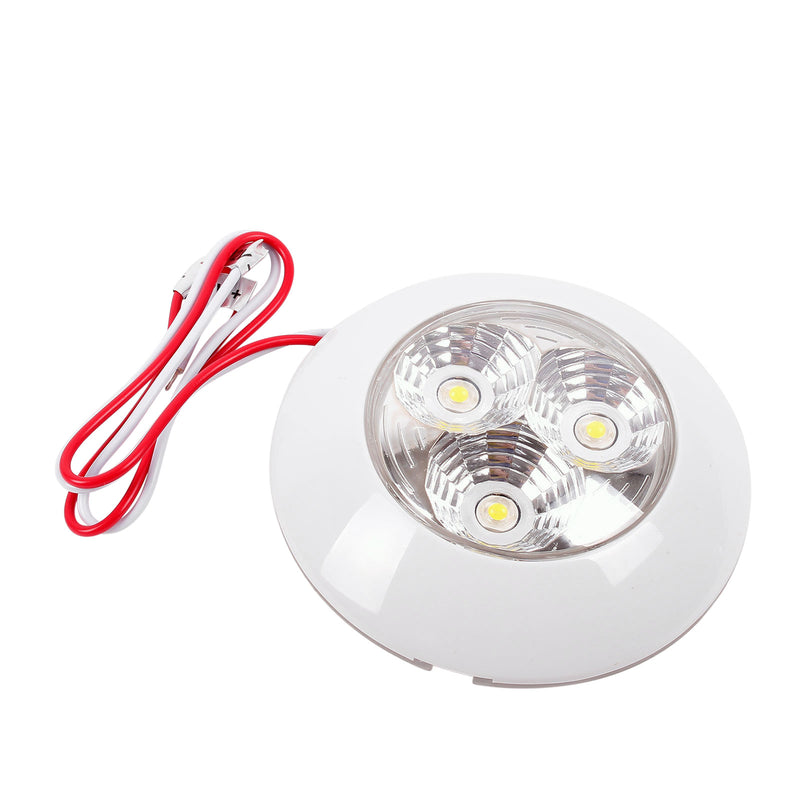 Deckenleuchte 3 LED 290lm, 12V-2,7W, ø95x25mm