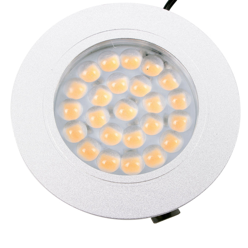 2er Set Einbauspot 24 LED-Deckenleuchte 12v, 220lm, Ø65x11mm