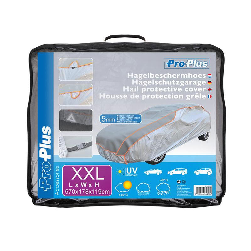 ProPlus Hagelschutzgarage XXL für Oberklasse & SUV 570x178x119 cm + Parkscheibe