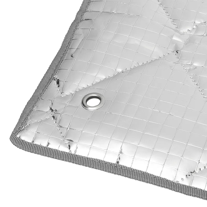 4er Set Radabdeckung Aluminium reflektierend für 15–17 Zoll Reifen – UV-Schutz & 7-lagige Isolierung