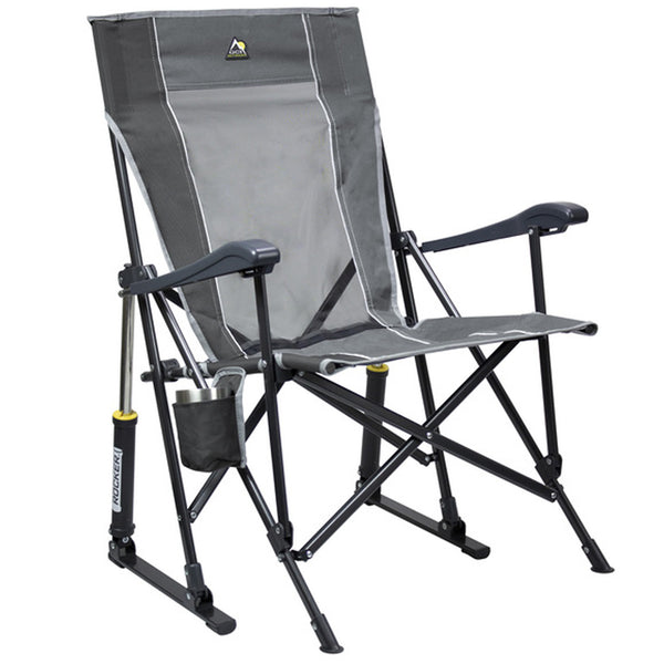 GCI Outdoor RoadTrip Rocker Campingstuhl Schaukelstuhl Grau Faltstuhl Camping