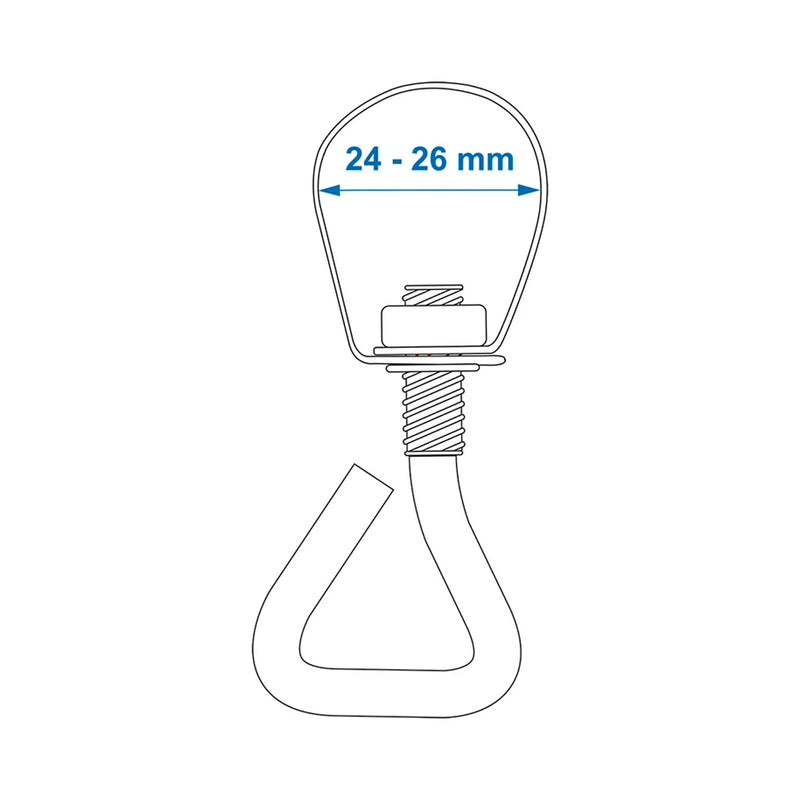 4x Rohrschelle Rohrklemme 24-26 mm mit Schraube für Zeltstangen Markise Camping