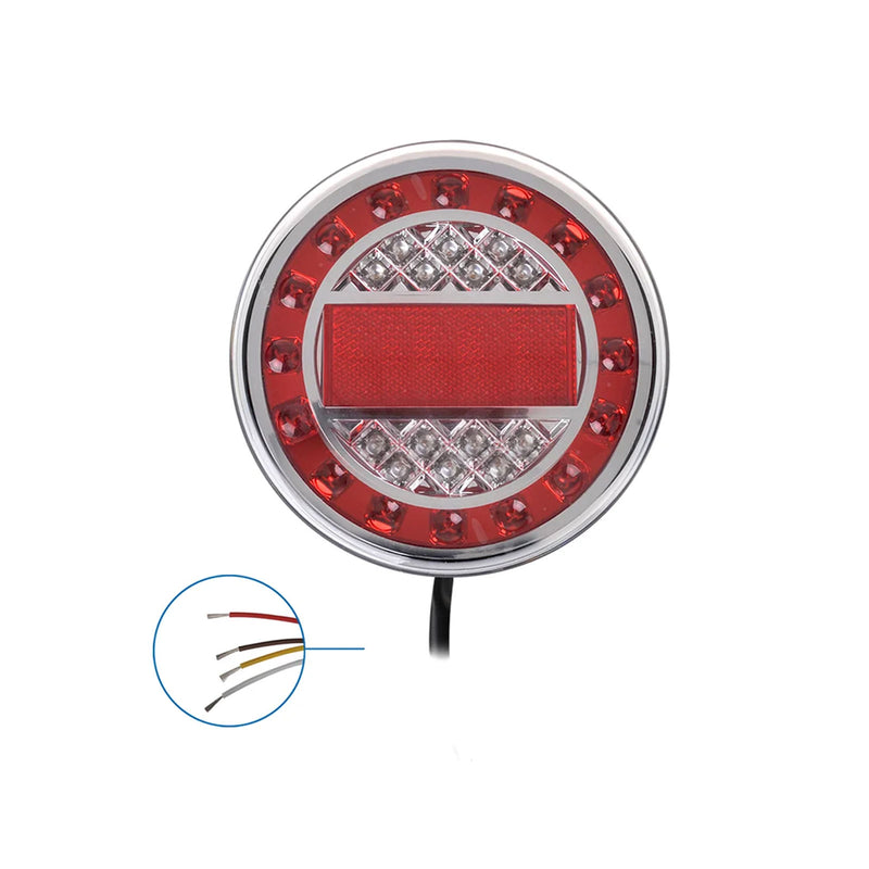 Rückleuchte 125mm LED Brems-, Rück-, Blinklicht und Rückstrahler für Anhänger