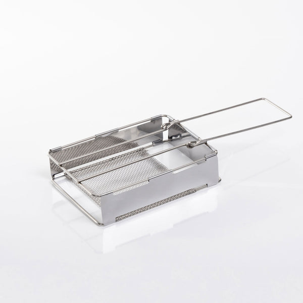 Edelstahl Klapptoaster Sandwichmaker klappbar Camping Toaster Toastaufsatz