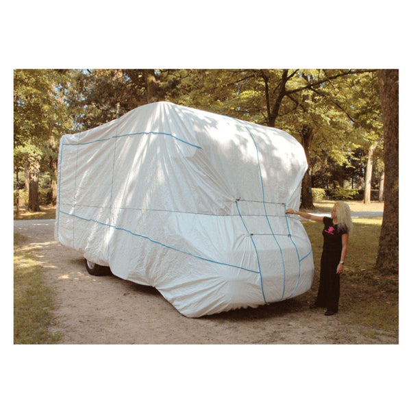 Wohnwagen Schutzhülle 460x200 cm, Camping Outdoor Schutzhaube für Vans, Silber
