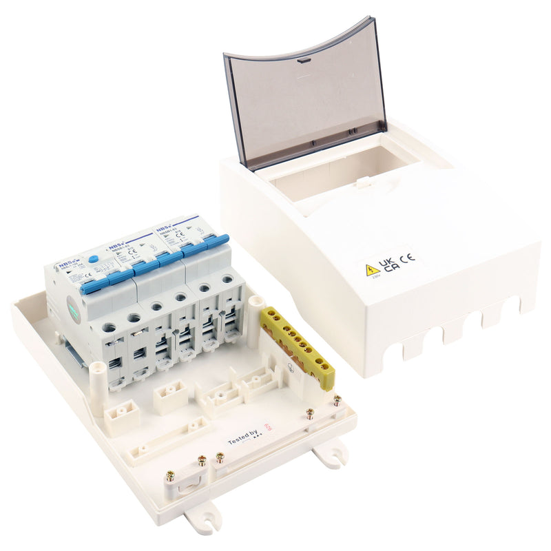 Sicherungskasten 6 Module mit RCB/B10/B16 Sicherungsautomat Wohnwagen Wohnmobil