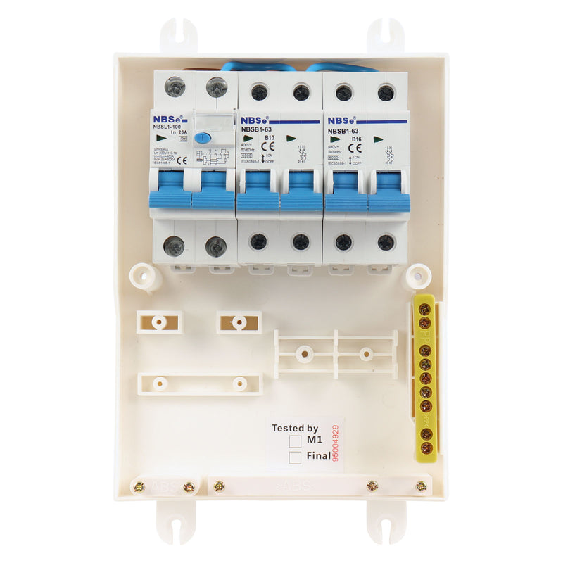 Sicherungskasten 6 Module mit RCB/B10/B16 Sicherungsautomat Wohnwagen Wohnmobil