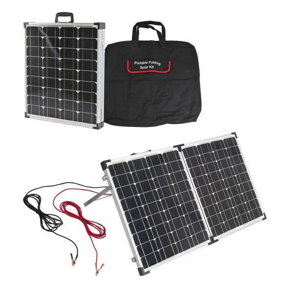 Mobiles Solar Panel Set 100W | Tragetasche | klappbar | anschlussfertig |Regler