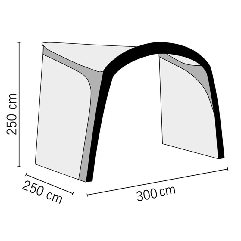 Sonnensegel Playa Air 300cm Vordach mit Seitenwänden für Wohnwagen Wohnmobil Bus