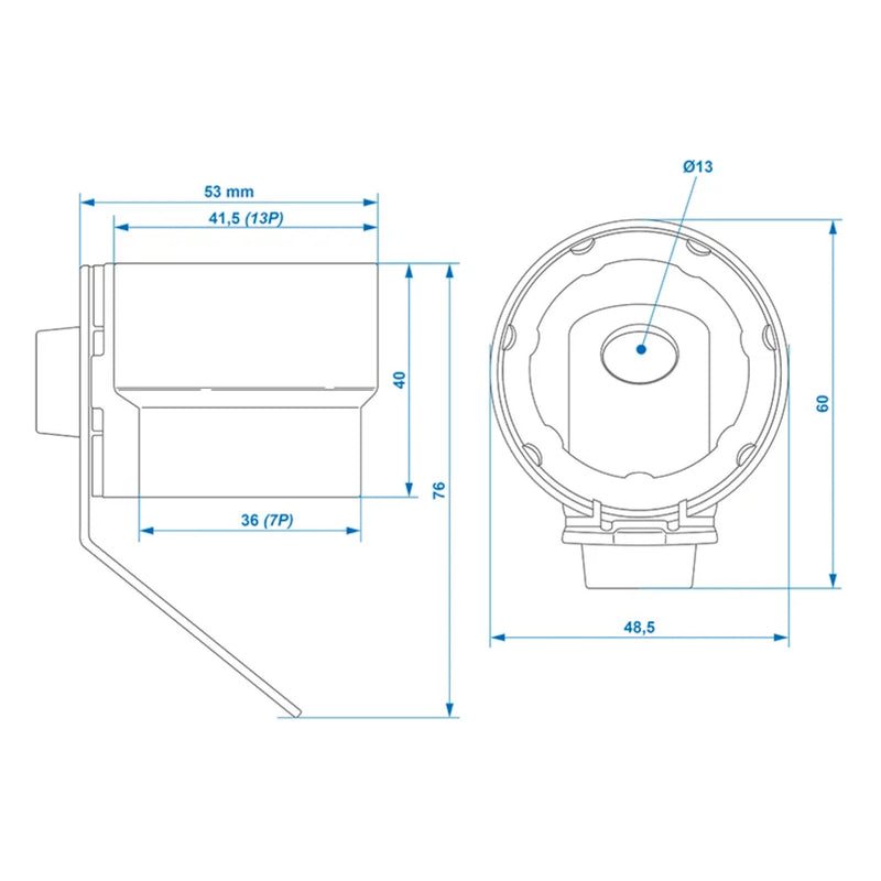 Anhänger Steckerhalter für 7 und 13-polige Anhängerstecker, Stecker Halter rot