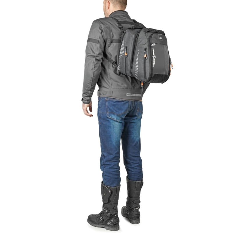 2 Taschen 1 Tankrucksack KAPPA AH201 Motorrad Tanktasche inkl. Regenhaube 30/40L