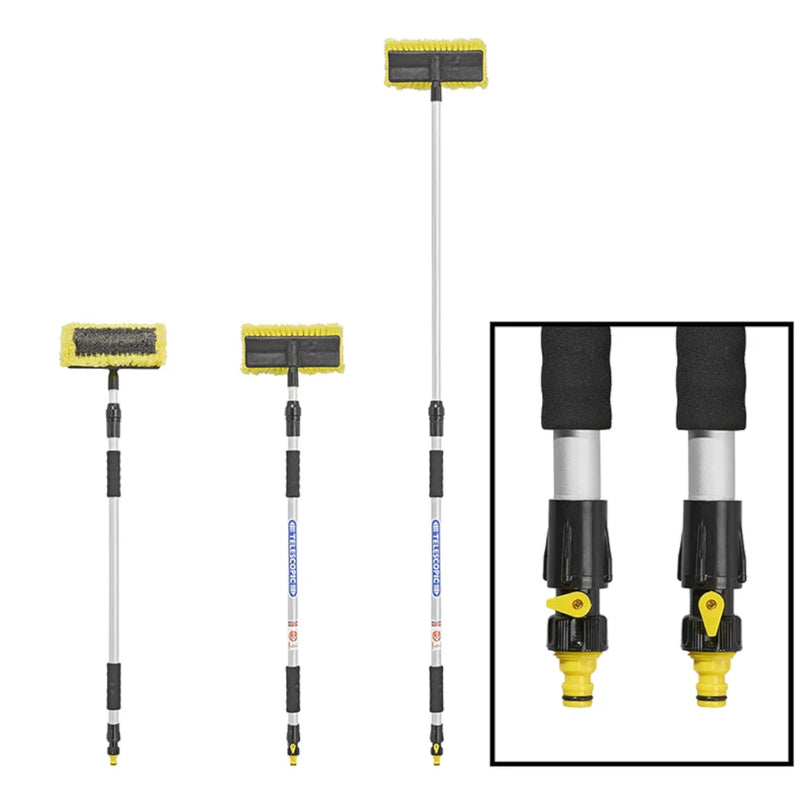 APT Waschbürste mit Teleskop 1,8m Autowaschbürste Waschbürste Universalanschluss