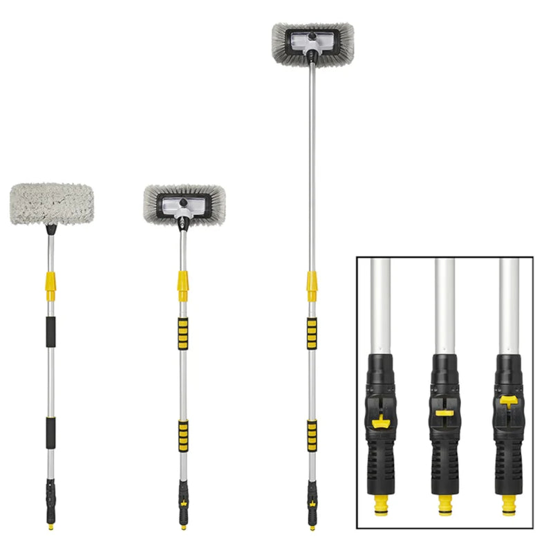 3D Waschbürste mit Teleskop 1,9m Autowaschbürste Waschbürste Shampoobehälter
